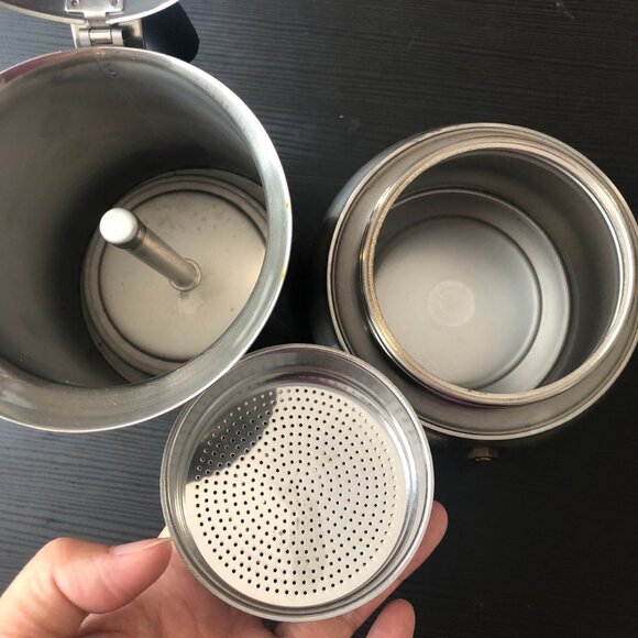 Large Cafetera Bialetti Espresso Coffee Maker Moka Pot INOX 10-12 cup From Italy - Picture 2 of 5